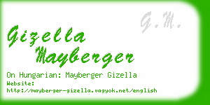 gizella mayberger business card